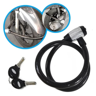 Cadeado Para Moto Trava Motocicleta Anti Furto Grosso 25x1500mm 2 chaves Corrente