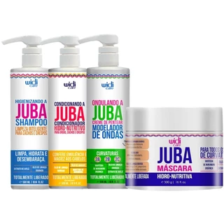 Kit Juba Shampoo Condicionador Mascara E Ondulando A Juba Widi Care 500ml