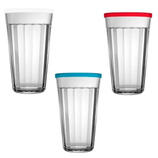 Conjunto de Copos Americano 450ml com Tampa Cores Sortidas, 12 Peças
