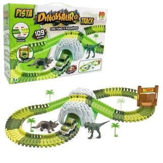 Pista Dinossauro Track Com Túnel E Acessórios Dmt6130 Dmtoys