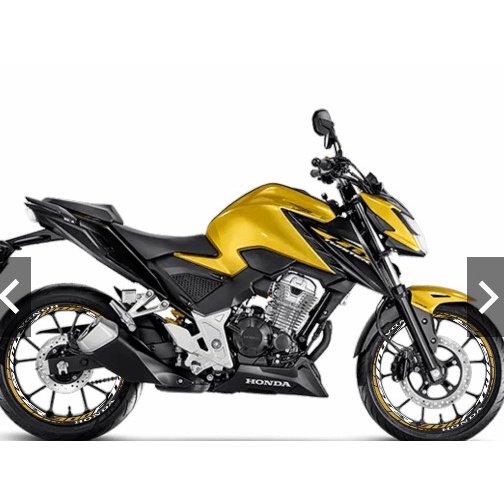 Adesivo Cb300f Twister 2023 De Roda Interno E Friso Externo KTROD_17 (amarelo)