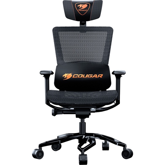 Cadeira de escritório Cougar Armor Titan Pro gamer ergonômica preto e  laranja com estofado de couro