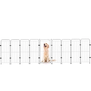 Cercado Cachorro Caes Grande Portao + 8 Modulos 344x98cm Pet