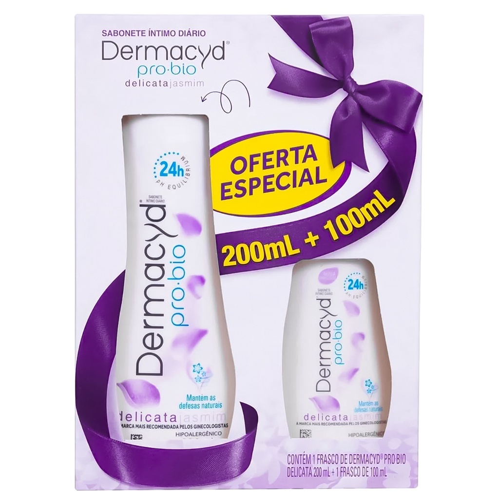 Kit Sabonete Liquido Dermacyd Delicata de Jasmin 200ml + 100ml