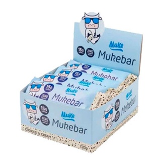 Barra de Proteína Mukebar Cookies and Cream Muke (cx c/ 12un de 60g)