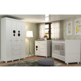 Quarto Completo Infantil com Colchão Incluso Pimpolho Multimóveis Branco em Oferta na Shopee