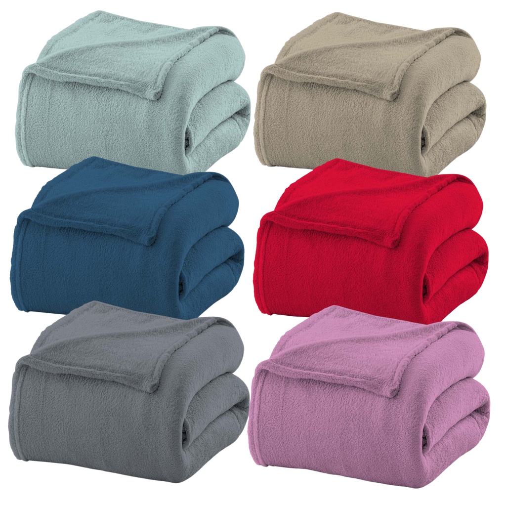 Coberta De Manta Microfibra Extra Macio Unissex Várias Cores