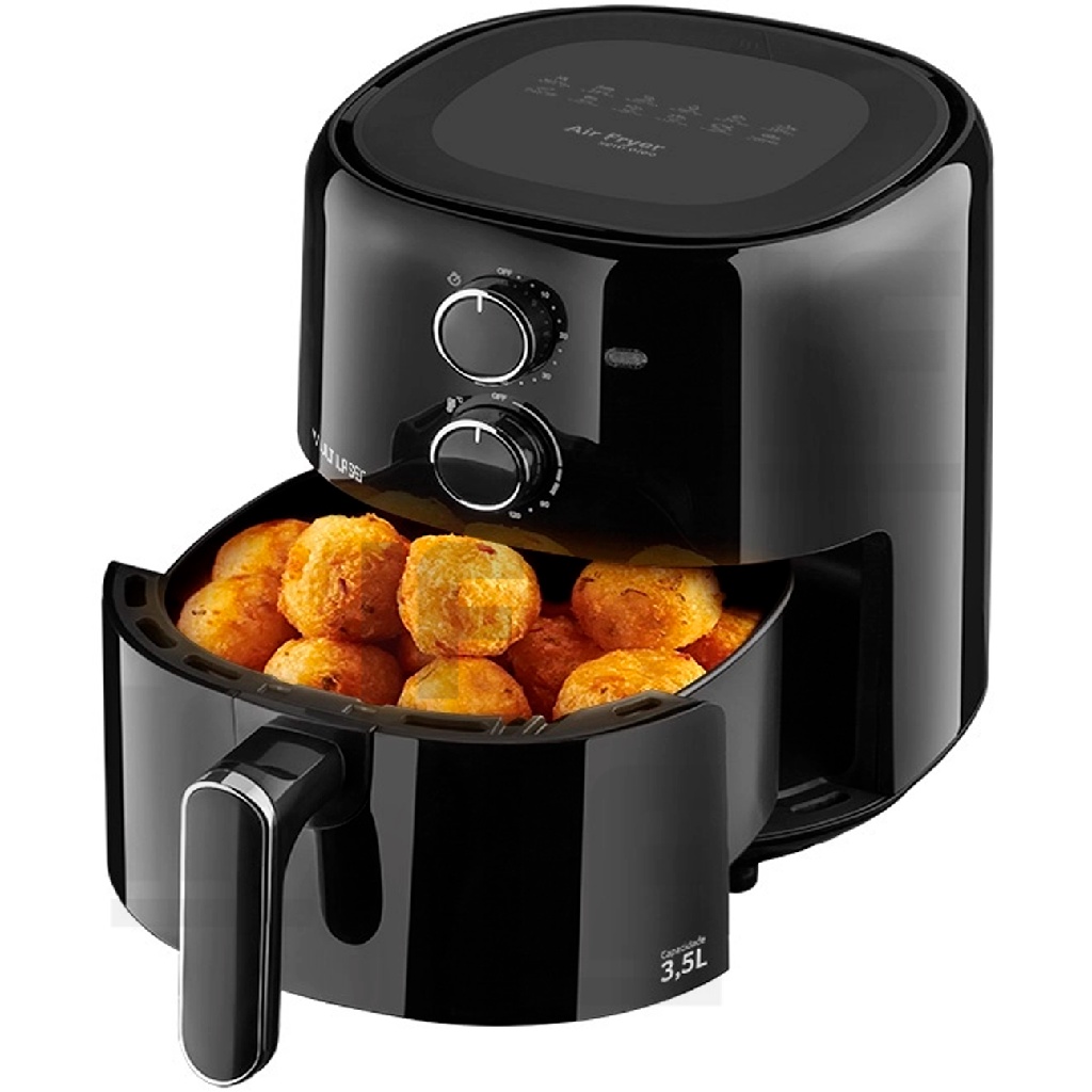 Air Fryer 3 5l Multilaser Gourmet Ce200 127v Preto E Branco Shopee Brasil
