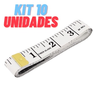 Kit 10 Fita Métrica Costura Centimetros E Polegadas 150cm