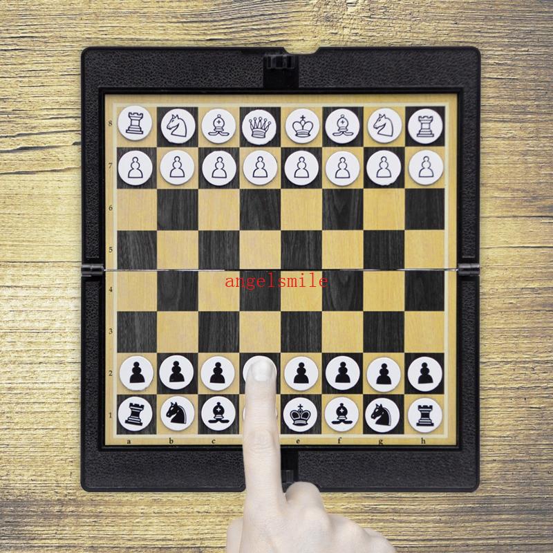 Jogo Tabuleiro Xadrez Dobrável Miniatura Bolso Interior