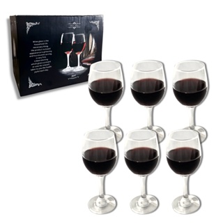 Jogo de Taças de Vidro Resistente: Elegância e Versatilidade - Ideal para Vinho, Água e Drinks - Capacidade 400ml - Embalagem com 6 Unidades