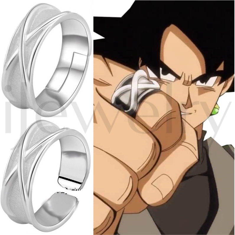 iJewelry Black Goku Anel de Tempo Ajustável para Cosplay