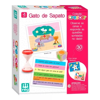 Jogo Infantil Educativo Gato De Sapato Coleção Crescer 0456 - Nig