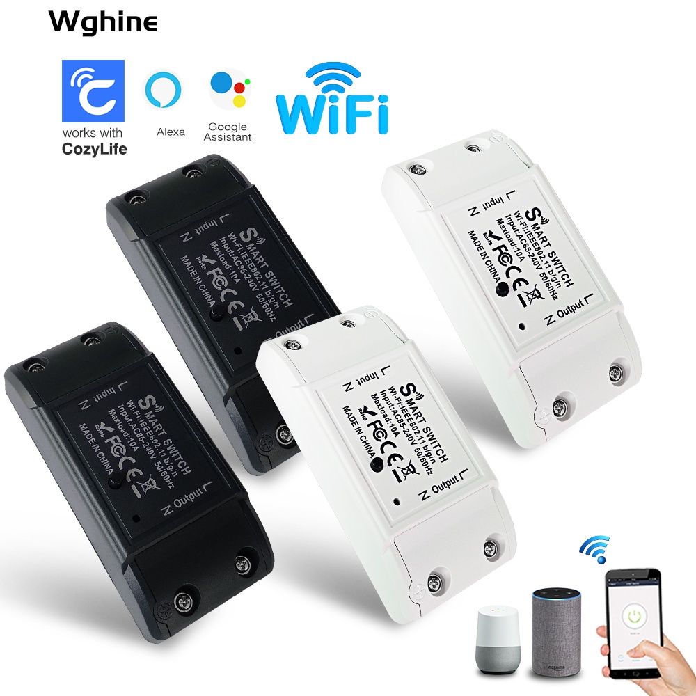 Interruptor Inteligente WiFi Smart switch Suporta Cozy Life App Alexa Google Voz Doméstico 4pcs
