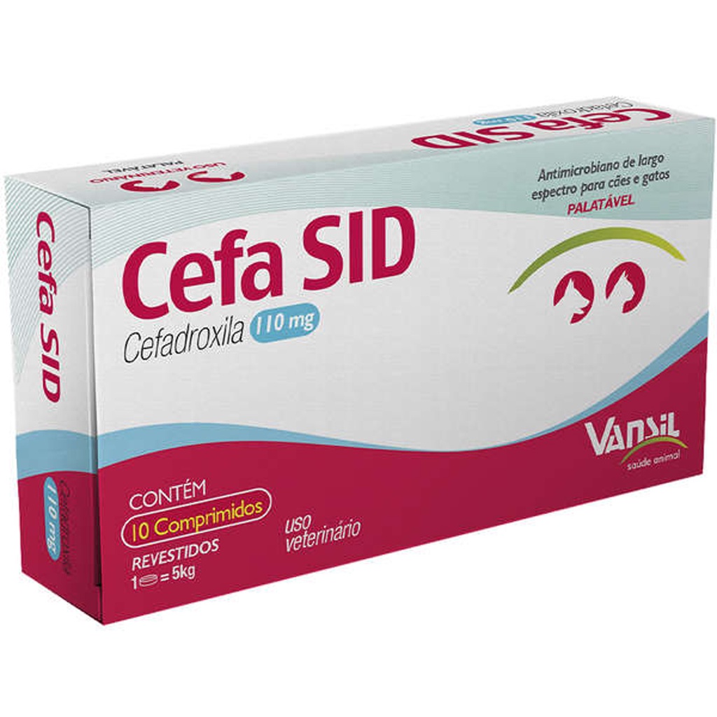 Cefa SID Vansil para Cães e Gatos de 1 a 5 Kg - 110 mg
