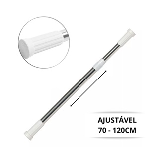 Varão Extensível Ajustavel Cortina Box Banheiro 70x120cm