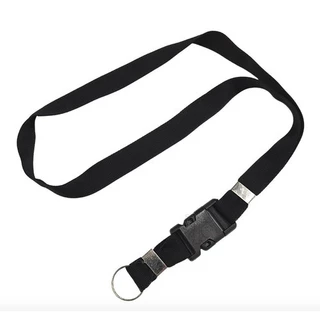 Kit com 2 Cordões de Pescoço Liso PRETO para Chave de Moto Carro Casa e Crachá de Identificação