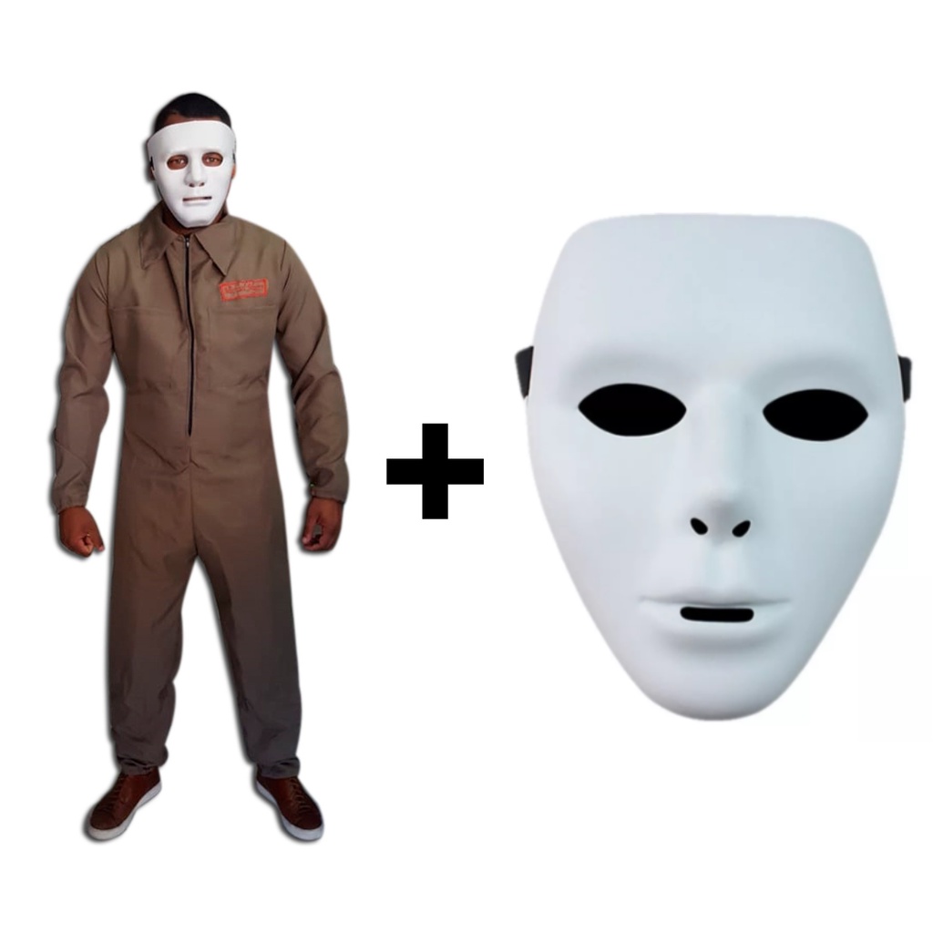 Fantasia Halloween Masculino Macacão Michael Myers Adulto