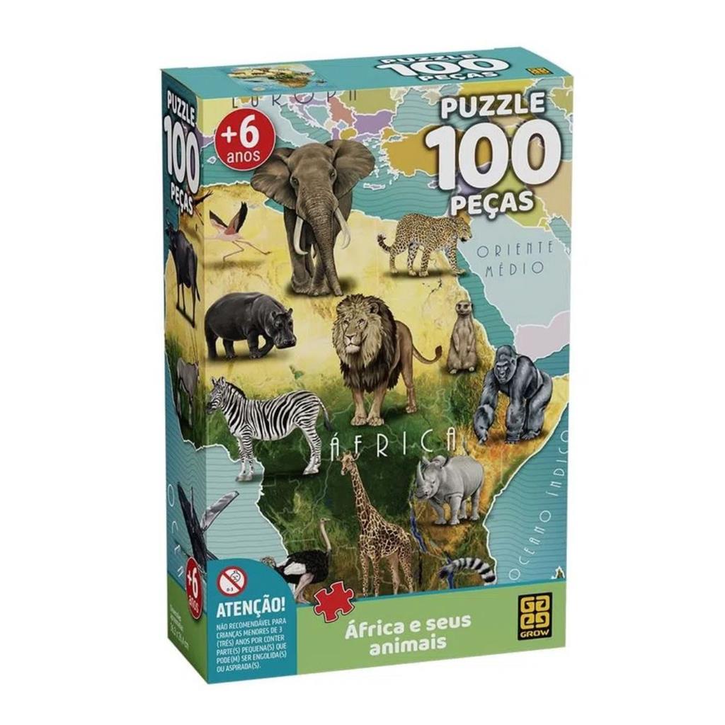 Quebra-Cabeça Animais do Mundo 150 peças, Multicor 