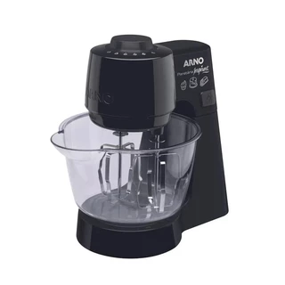 Batedeira Planetária Arno Compacta Inspirart com 5 velocidades 500W 3,2L Preta - 110V