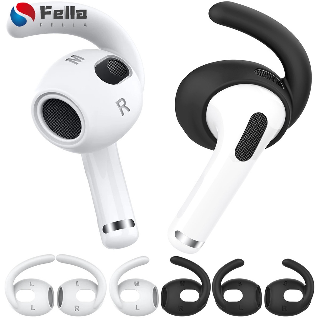 Gancho para orelha Shark Fin Ganchos para orelha com redução de ruído Tampa para fones de ouvido esportivos Dicas para fones de ouvido não fáceis de cair Suporte para fones de ouvido de Silicone para Airpods Pro Apple Pontas antiderrapantes antiderrapante