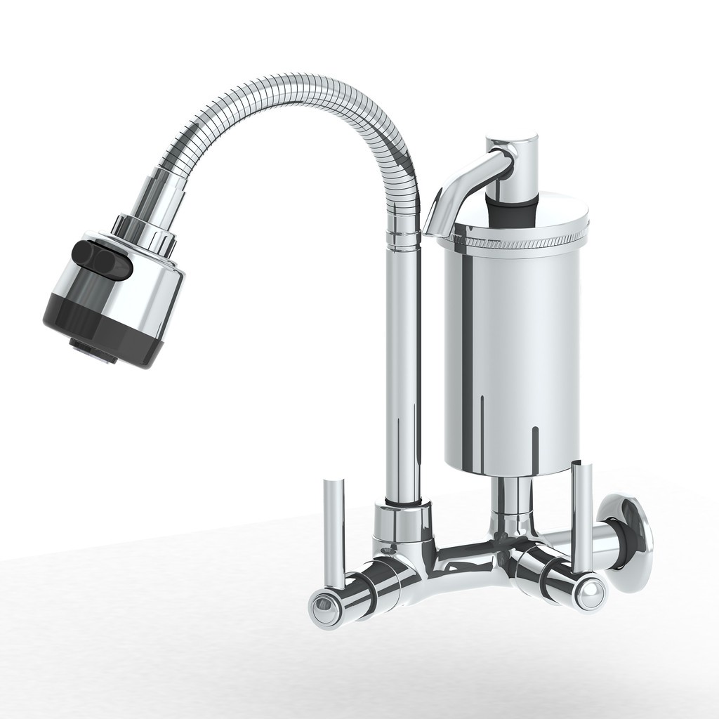Torneira Gourmet Com Filtro Metal Cozinha Parede 1/4 Volta C70 2167