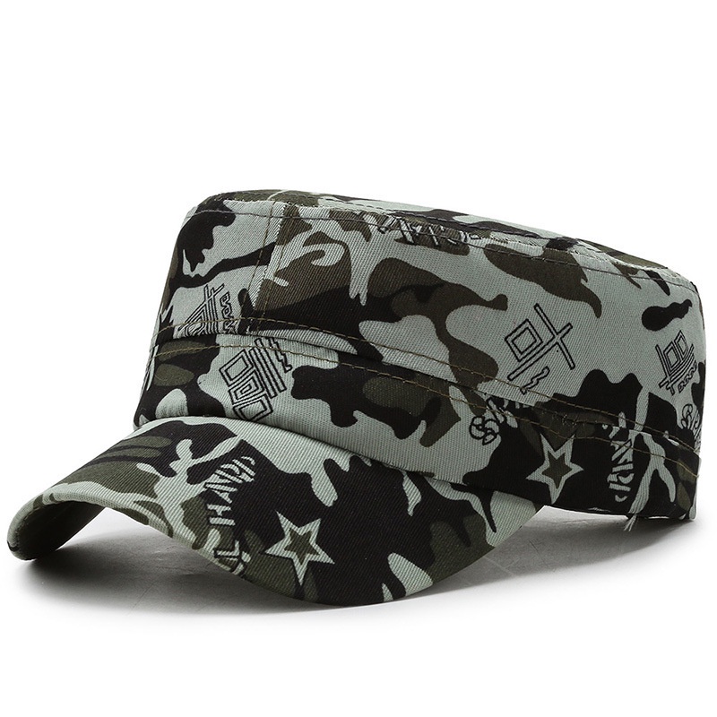 Boné De Beisebol De Camuflagem De Moda Plana