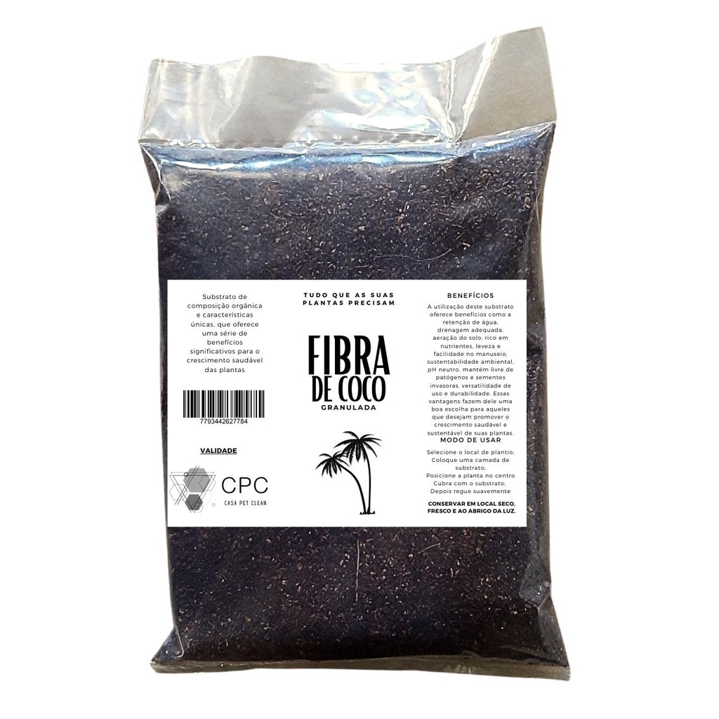 Substrato Pronto Uso de Fibra de Coco Granulada 10 Litros