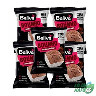 KIT 5 Unidades Bolinho Muffin Sem Glúten Sem Lactose Sem Açúcar 40g - Belive