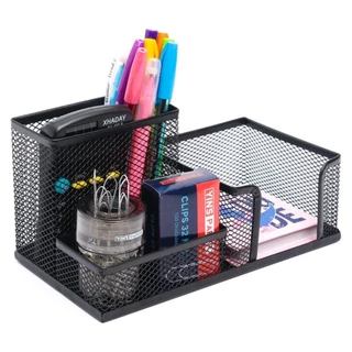 Organizador de Mesa Porta Caneta/Lápis Nicho Plástico Multiuso de Escritório Colors