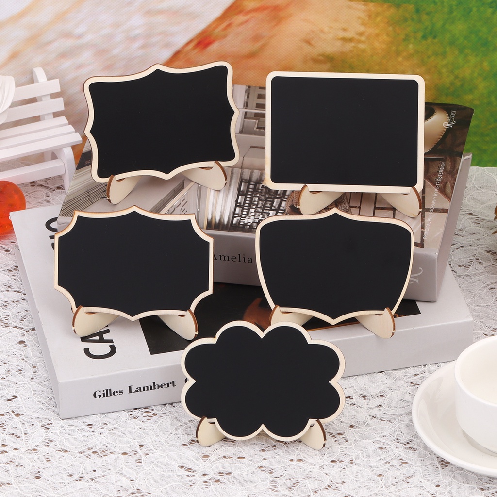 Mini Quadro-Negro De Madeira Mensagem Retangular Placa De Ar