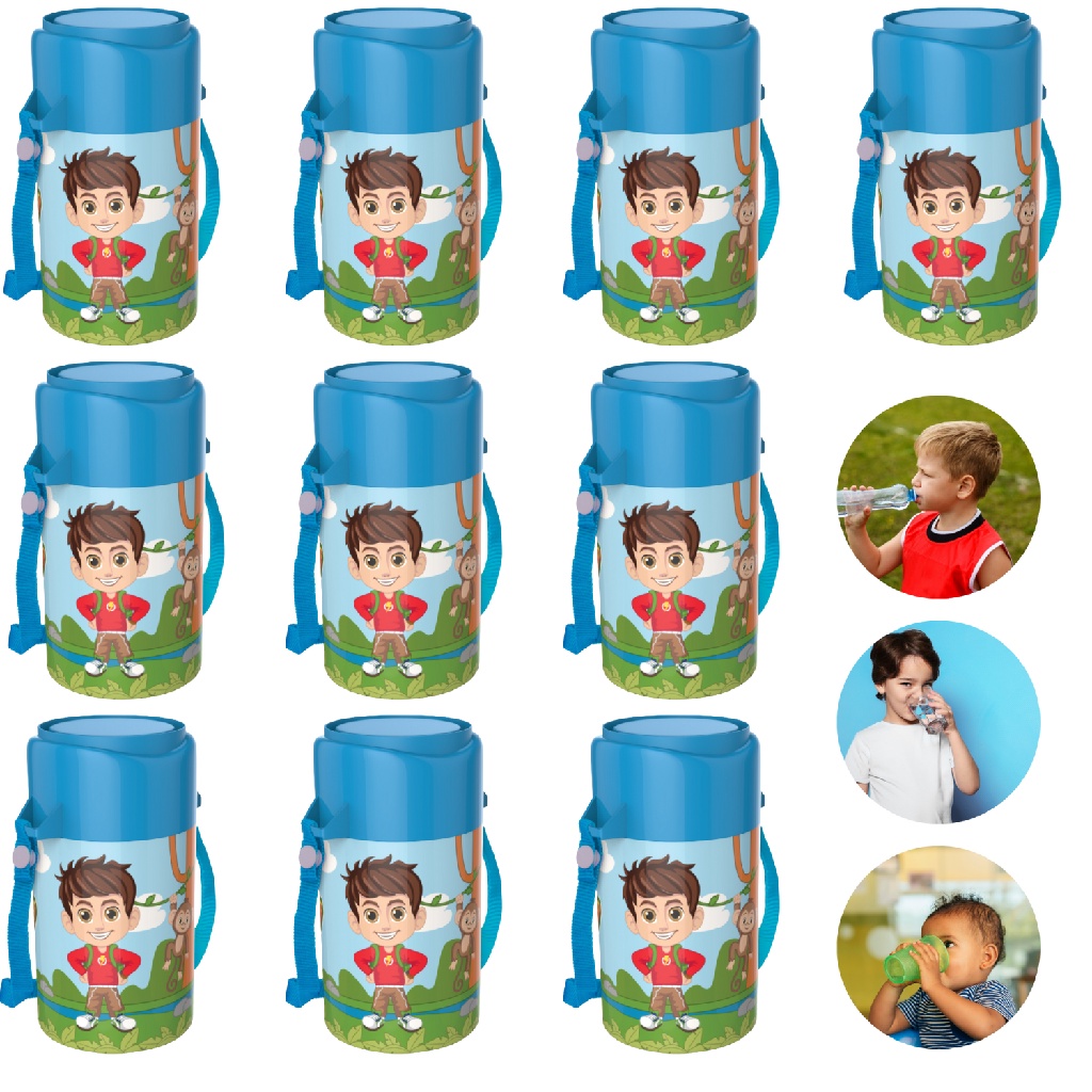 kit 10 Garrafas Squeeze Infantil Lembrancinha de Presente