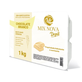 Cera Quente Para Depilação Elástica Chocolate Branco 1kg