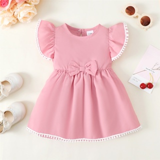 0-3 Anos Vestidos De Bebê Recém-Nascido Festa Diária Menina Manga De Mosca A-Linha De Verão Adoráveis