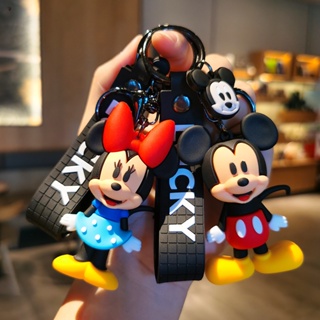 Chaveiro Tridimensional Mickey Minnie Doll Keychain pvc Creative Cartoon Cute Couple Borracha Macia