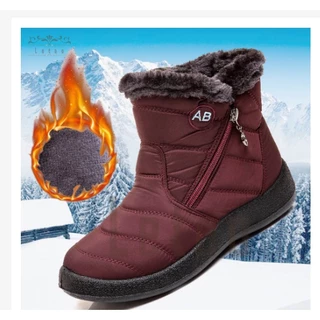Bota Feminina Impermeável De Neve/Inverno/Casual/Leve/Tornozelo