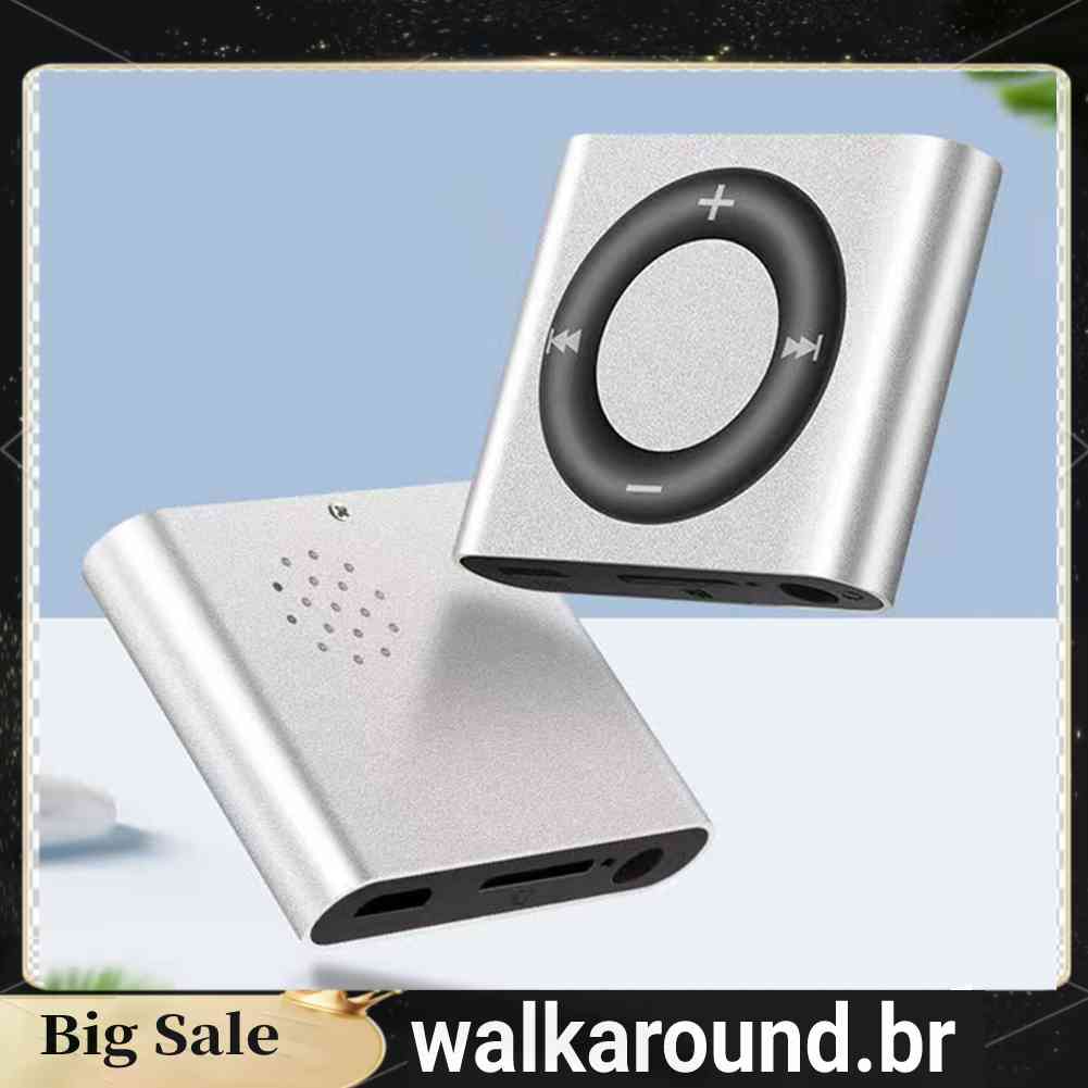 Mini Clip MP3 Player Com Cartão TF Speaker 64G Expansão 180mAh Walkman De Música