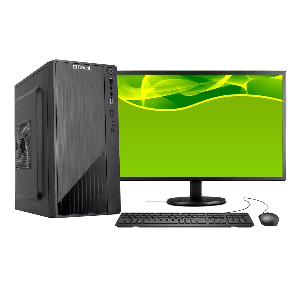 Computador Completo Fácil Intel Core i5 9400f (Nona Geração) 8GB DDR4 3000MHz GeForce SSD 480GB Monitor 19" HDMI LED