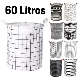 Cesto Saco Organizador Roupa Suja Dobrável Multiuso 60litros