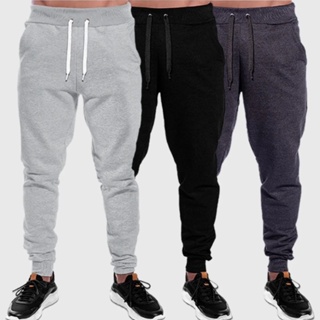 Kit C/ 2 Calças De Moletom Peluciado Masculina Estilo Jogger