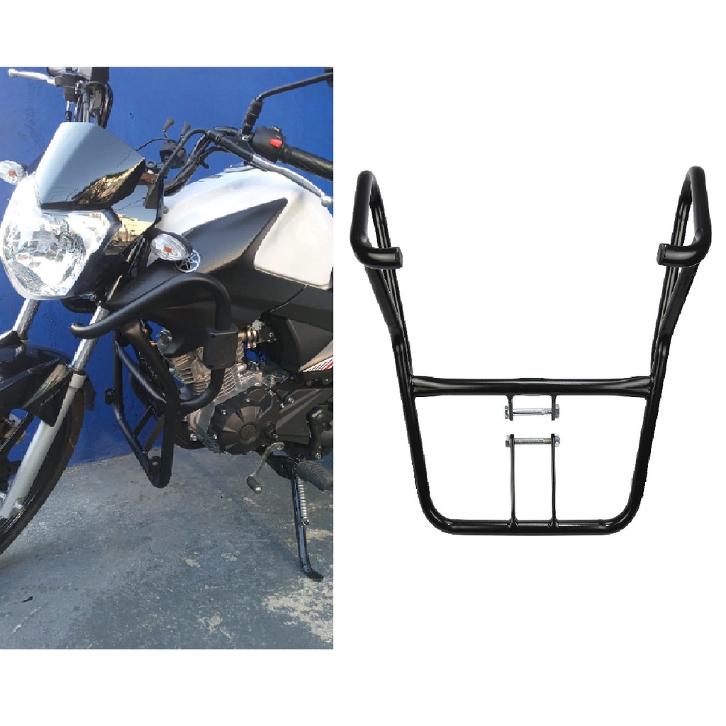 Protetor De Carenagem Moto Motor Yamaha Fazer 150 125 Factor Preto Fosco