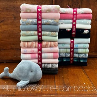 COMBO MICROSOFT ESTAMPAS TECIDO HIPOALÉRGICO E ABSORVENTE, 4KITS 24RECORTES