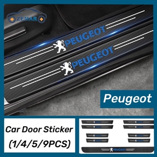 Para Peugeot Autocolante Protetor De Porta De Carro De Fibra De Carbono De Tiras De Limiar Resistente A Riscos 206 208 207 307 308 2008 3008 508 408 5008 406
