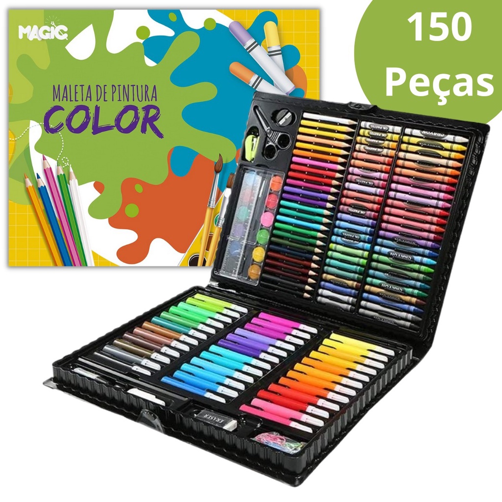 Kit Maleta Estojo Pintar Desenho Vingadores Completa 72 Peças Canetinhas  Lápis Tinta - Molin - Maleta / Conjunto Artístico - Magazine Luiza