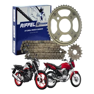 Kit Relacao Tracao Transmissao Cg Titan Fan 150 2005 Á 2015 Original Riffel
