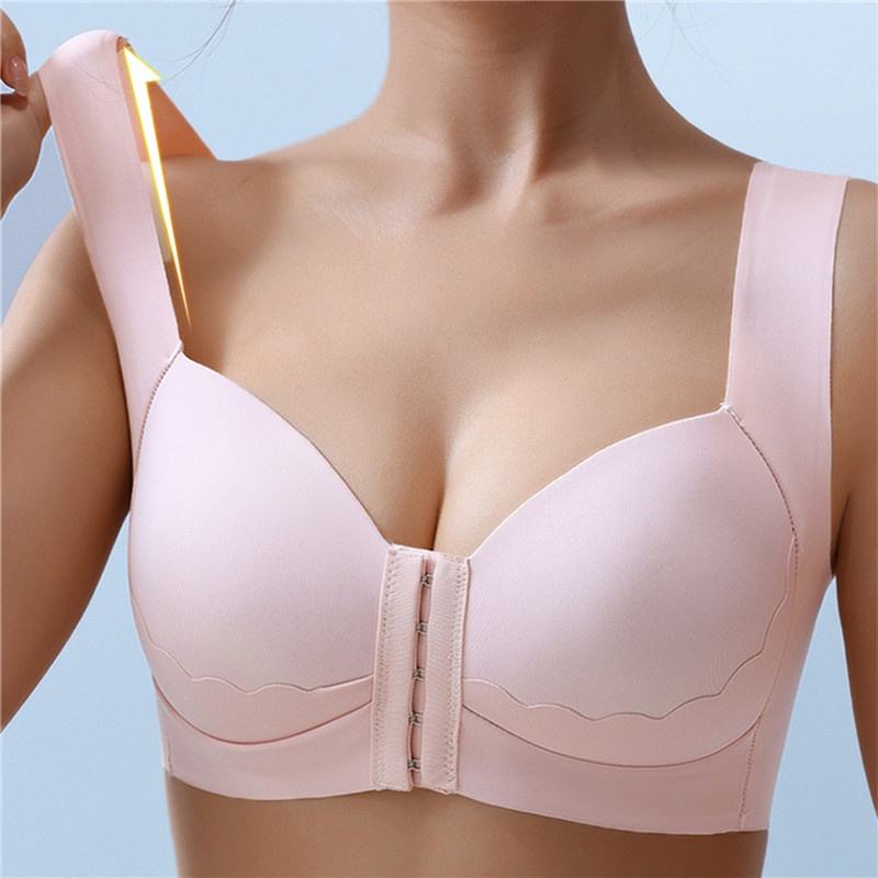 Sutiã Reforçado Alça Larga Sustentação Confortável Básico Fecho Frontal Adulto