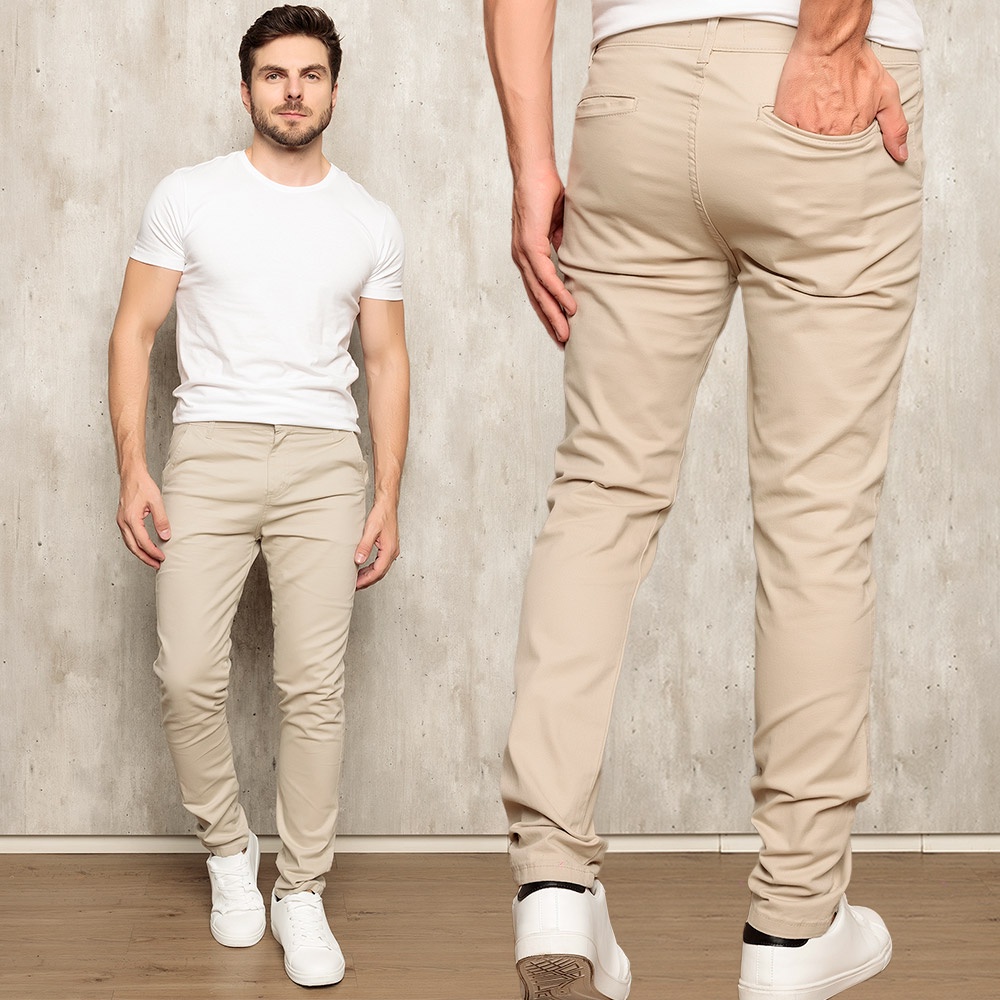 Calça Masculina Esporte Fino Slim Fit Com Elastano Premium