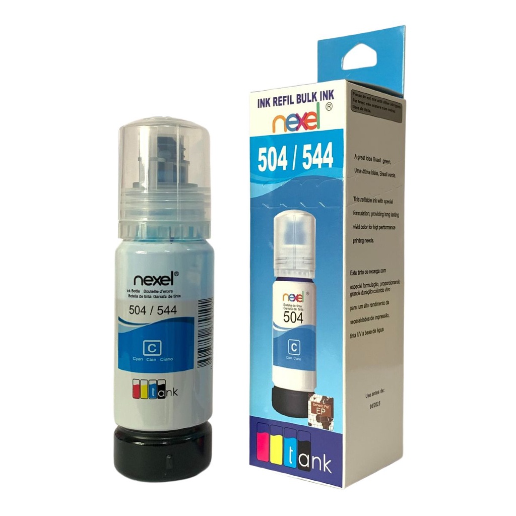 TINTA NEXEL 544 CIANO 70 ML COMPATÍVEL COM EPSON E HP