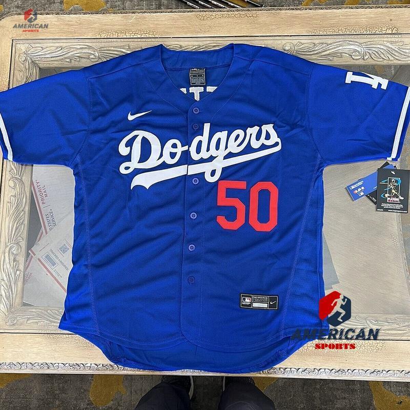 Camisa Masculina Los Angeles Dodgers 50 Mookie Betts 2023MLB Cidade Jogador De Beisebol Jersey