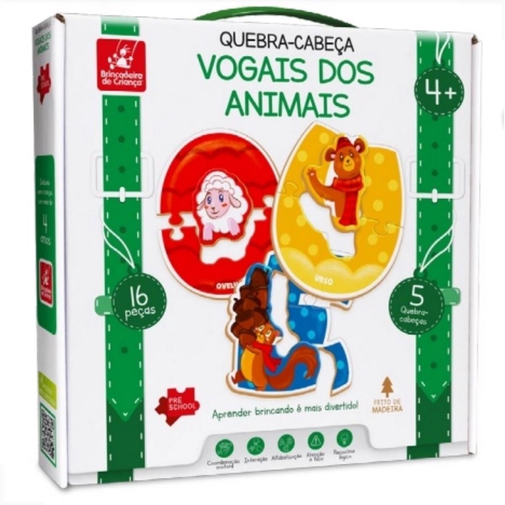 Brinquedo Infantil Jogo Quebra Cabeça 60 Peças Ursinho Na Arvore Premium  Pais e Filhos